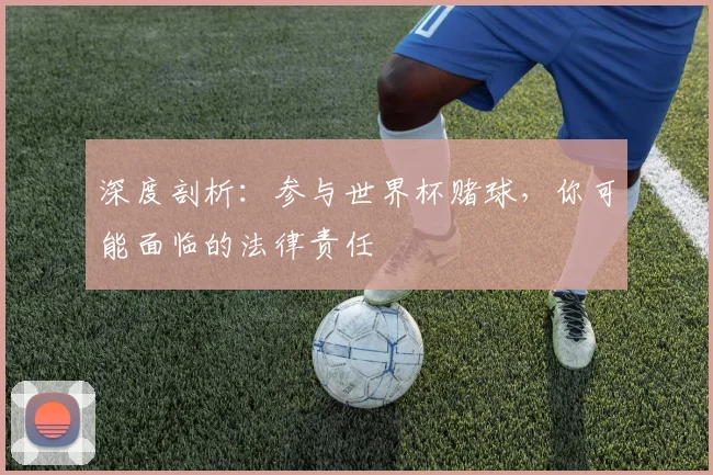 深度剖析：参与世界杯赌球，你可能面临的法律责任